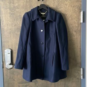 Ted Baker Navy A-Line Coat